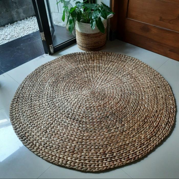 Karpet Eceng Natural Diameter 120cm, Rug Eceng. - Natural