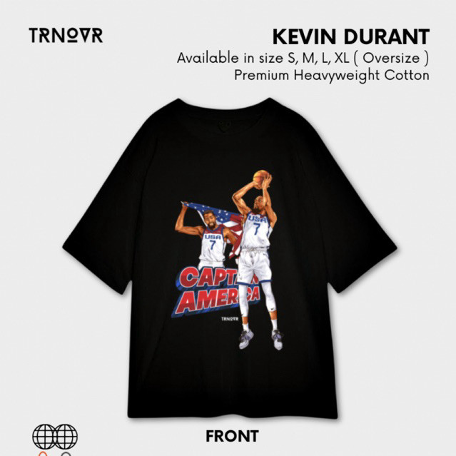 POP TRONVR Kaos Oversize | Kevin Durant | Captain Durant