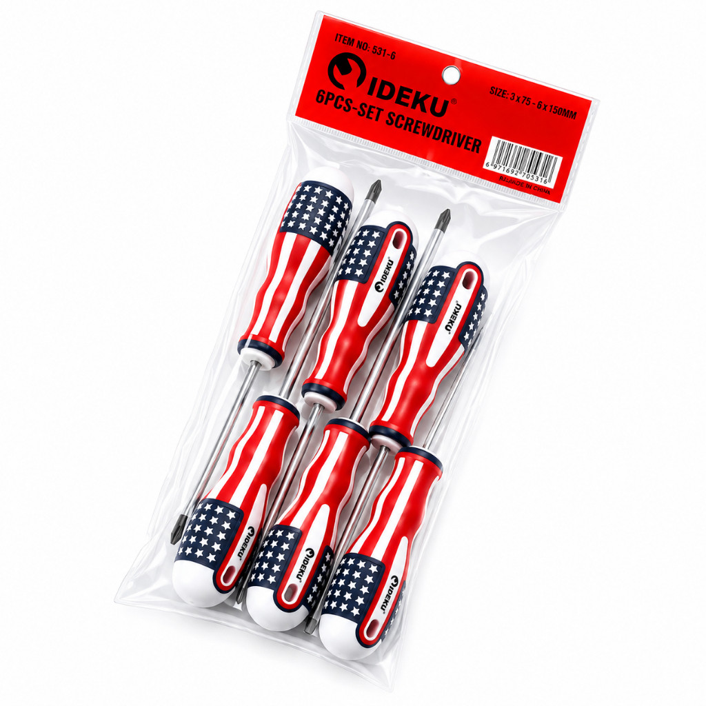 IDEKU Obeng Set Obeng Plus Minus Magnet Obeng Laptop Tembus Obeng Mini Go-Thru Multifungsi Screwdriv