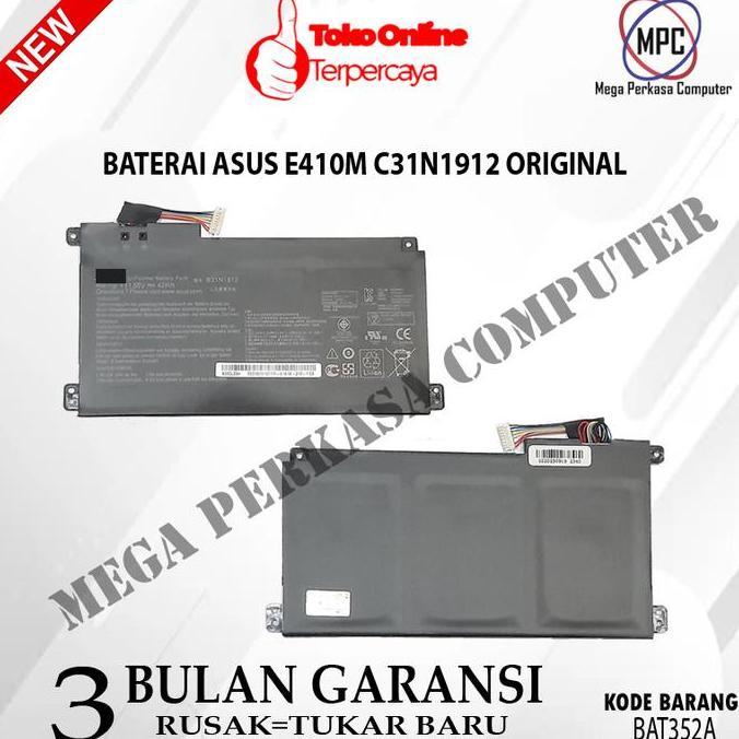 // Baterai Asus E410M E410Ma E410Ka E510 E510M E510Ma L410Ma //