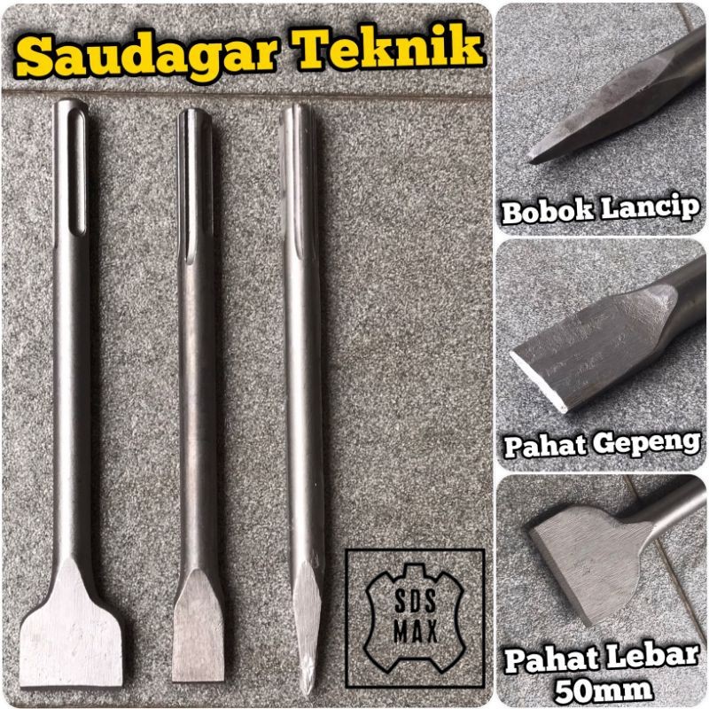SDS Max Mata Bor Bobok Pahat 50mm SDS Max L280mm