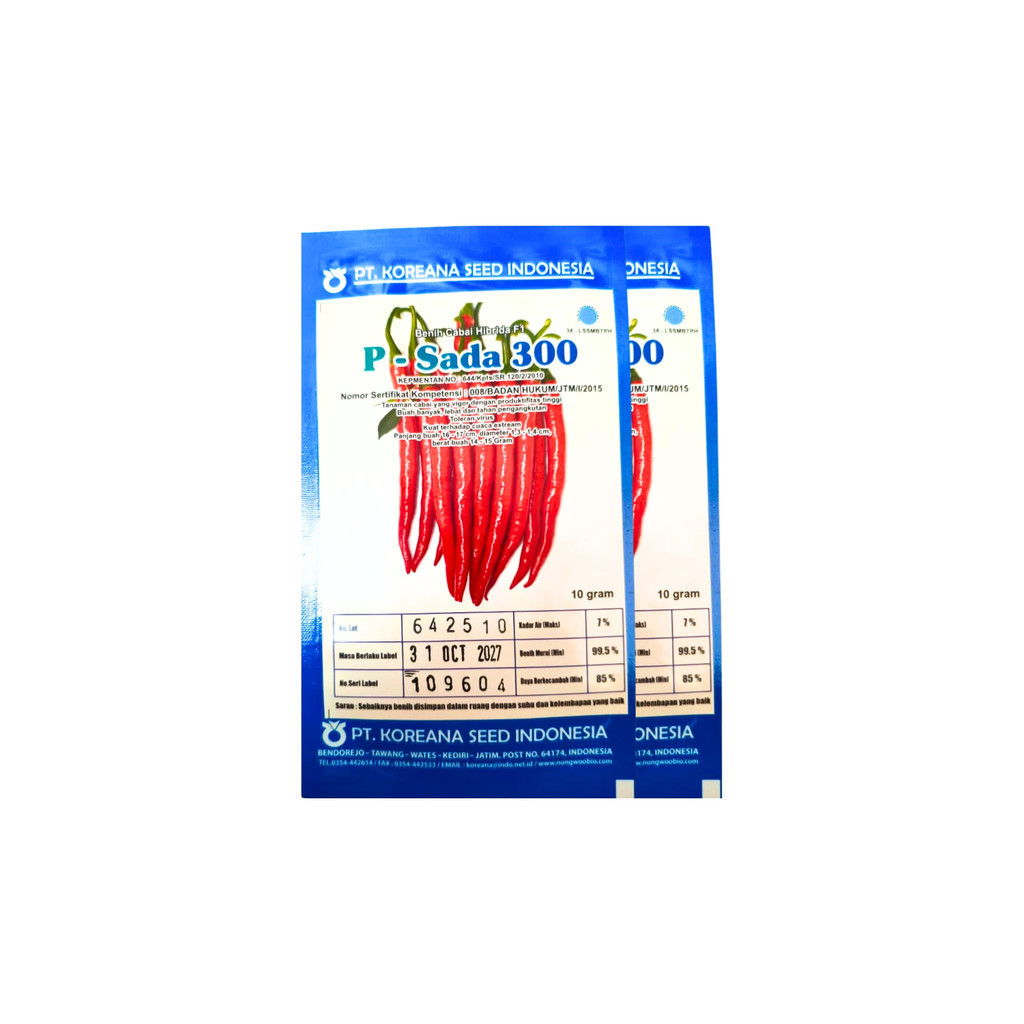 Benih Cabe P-SADA 300 10gr Koreana Seed Indonesia – Tanaman Vigor & Daya Kecambah Tinggi