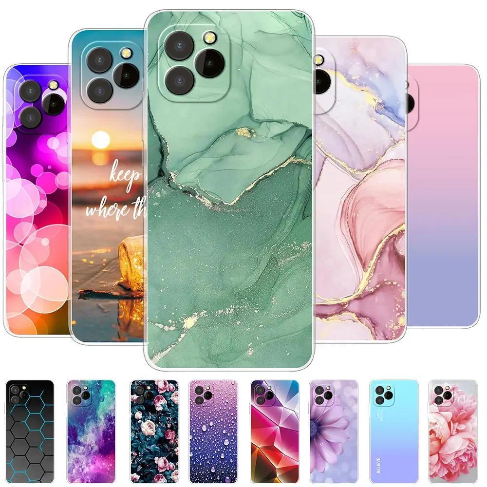 For Oukitel C21 Pro Case For Oukitel C21 Clear Cover Marble Painted Silicone Soft Fundas For Oukitel