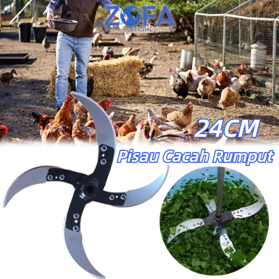 Pisau Choper Rumput Mata Pisau Pencacah Pakan Ternak Pisau Cacah Rumput Multifungsi Daun Sayuran Pak