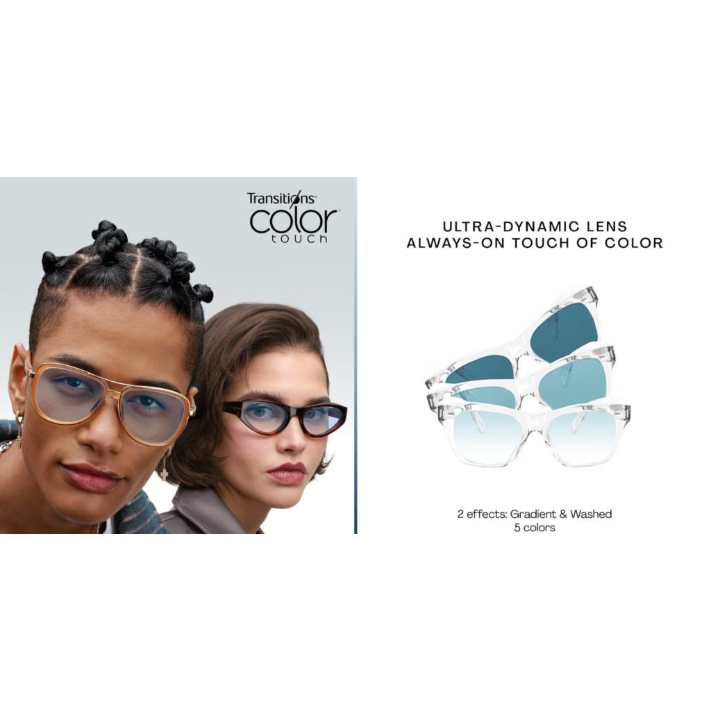 Lensa Transitions Gen S With COLOR TOUCH Orma 1.5 Crizal Sapphire Optifog Crizal Prevencia