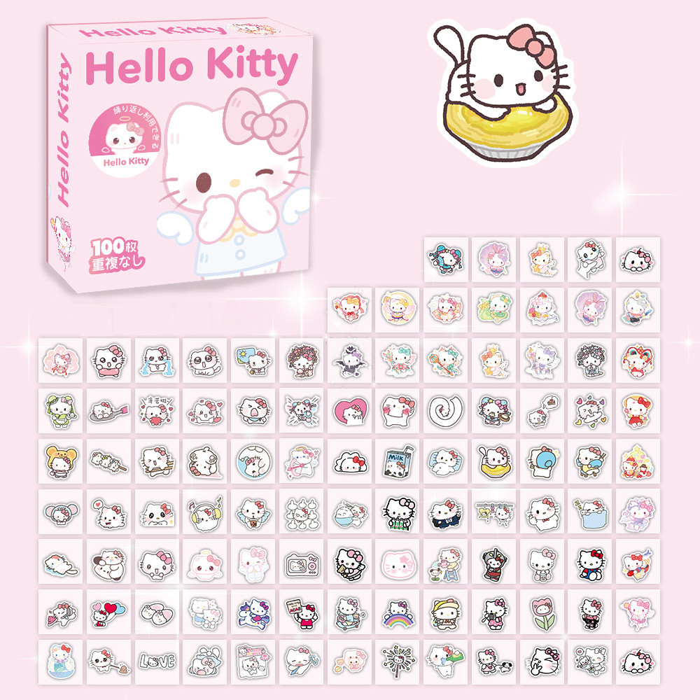 STICKER LUCU / COD 1 SET ISI 60 DAN 100 LEMBAR KEPING STIKER LUCU KARTUN KAWAII CUTE FREE BOX / STIK