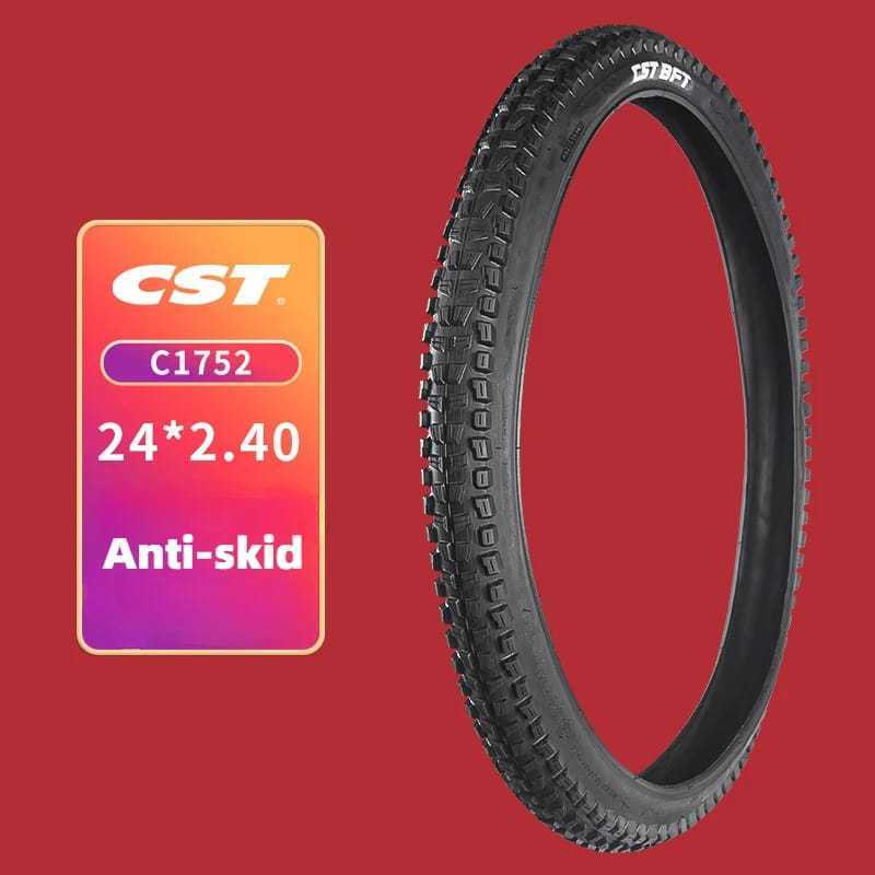 Foto Ban Luar CST BFT Wire 24 x 2.40 Tapak Lebar Non Foldable Sepeda
