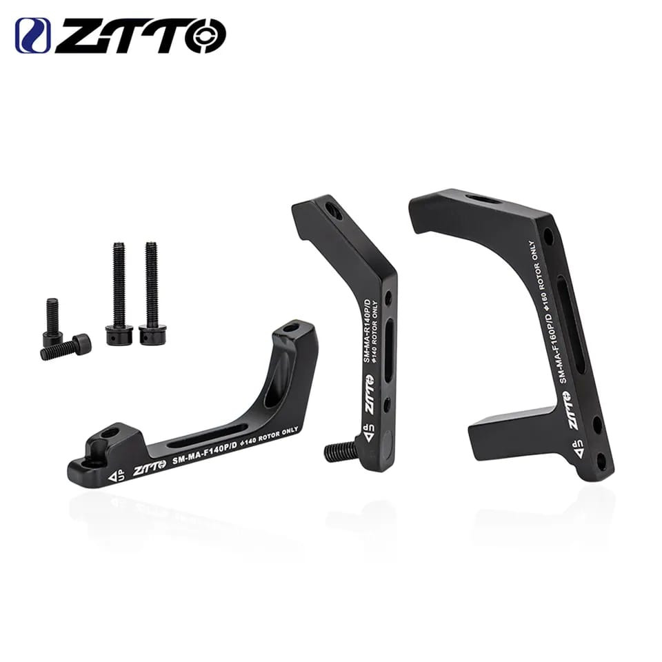 Foto Adaptor Brake Kaliper Rotor Rem Flat Mount to Post Mount 160 140 di frame fork flatmount Sepeda