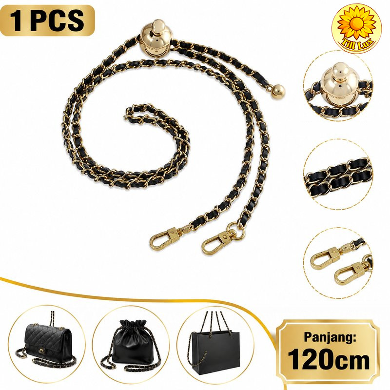 Rantai Tas Alloy Aksesoris Tas Selempang, Cocok Tas Tangan & Dompet