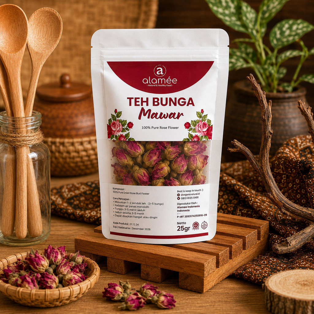 ALAMEE Rose Tea Teh Bunga Mawar Organik Kering Dried Flower 25gr BUMA