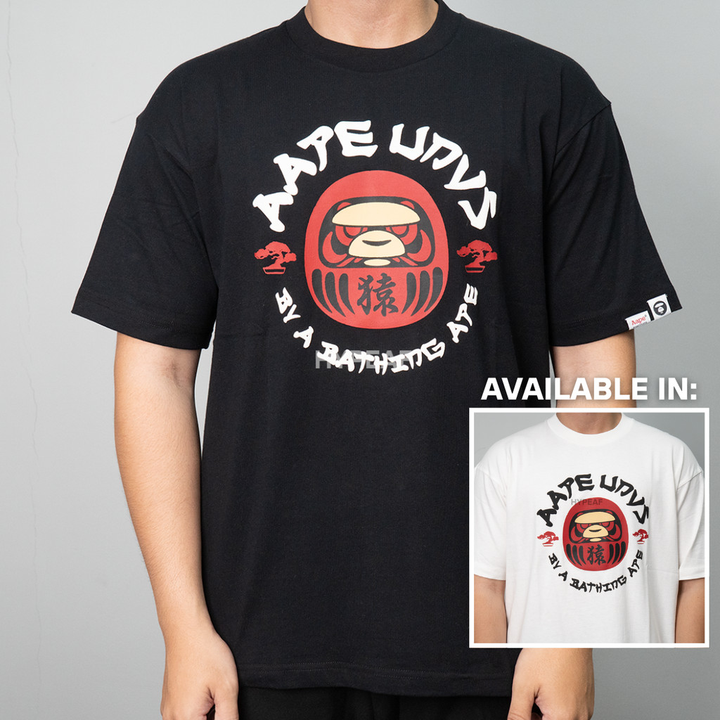AAPE A Bathing Ape Daruma Tshirt Tee Authentic / Baju Kaos AAPE Original