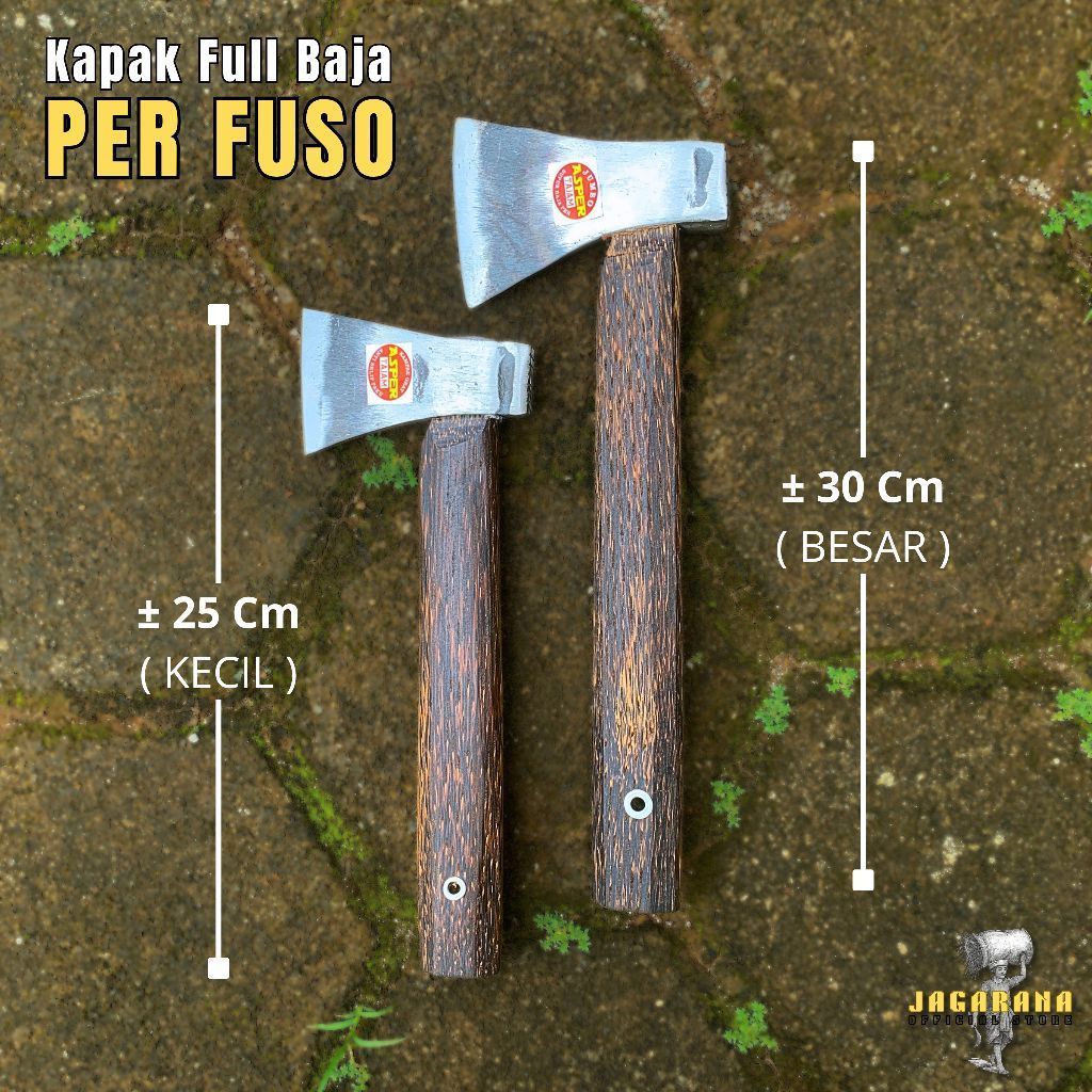 COD Kapak Baja PER FUSO Gagang Kayu Aren Multifungsi Kampak Serbaguna Ukuran Besar dan Kecil