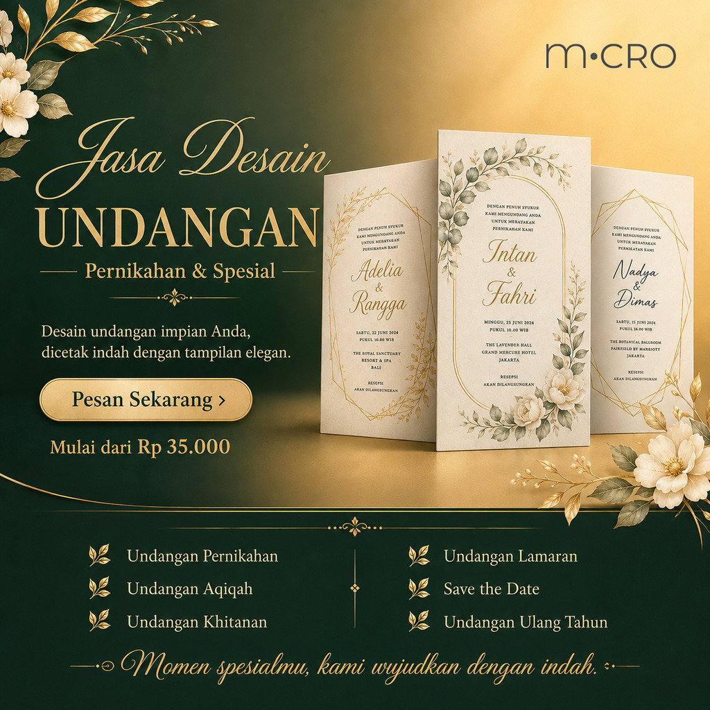 Jasa Desain Undangan Pernikahan Vintage