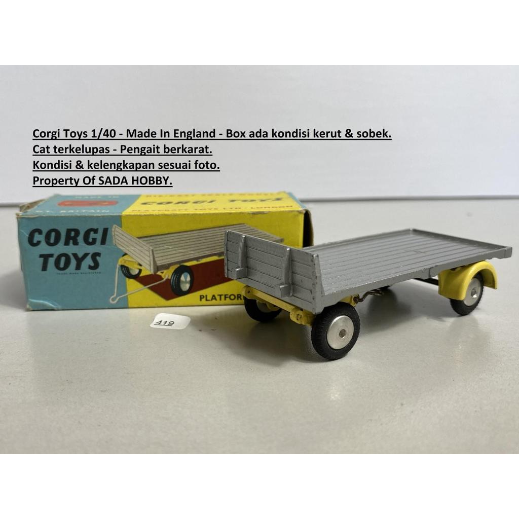 Corgi Toys Platform Trailer Yellow Fullset