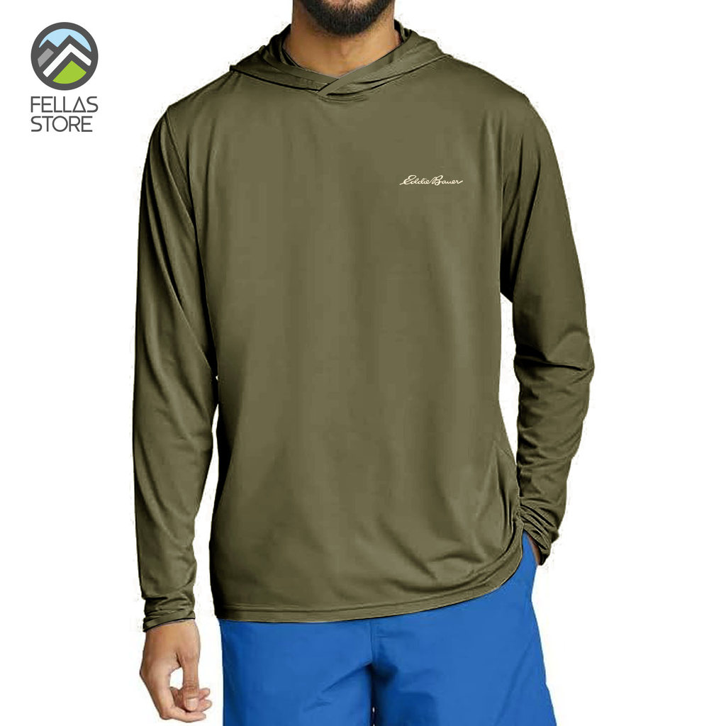 Eddie Bauer - Long Sleeve Hoodie Graphic 1920 Olive