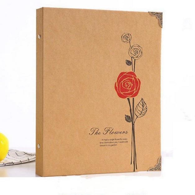 Album Koleksi Uang Kertas 360 Slot Binder Banknote Collection PP Loose Leaf dengan Sampul Kraft