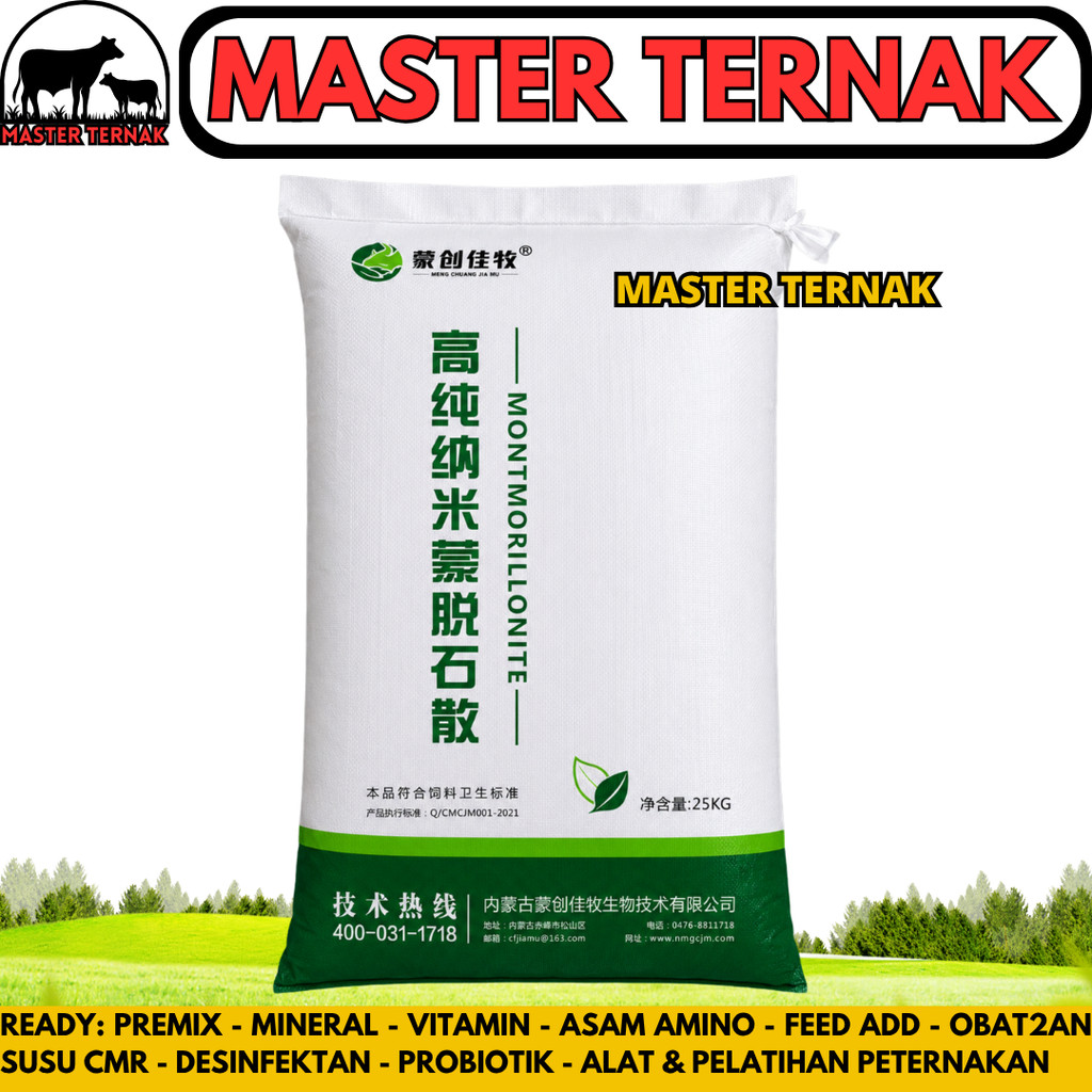 TOXIN BINDER PAKAN MONTMORILLONITE 1 KG - Feed Additive Pengikat Toxin Mycotoxin Jamur Pada Pakan Te