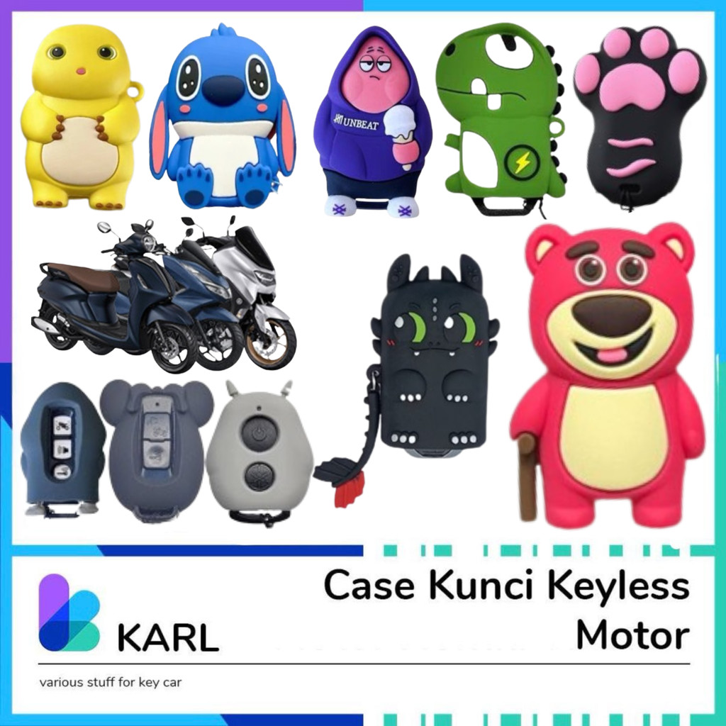Case Kunci Motor Keyless / Cover Key Motorcycle Honda Yamaha PCX NMAX Vario Scoopy Fazzio ADV