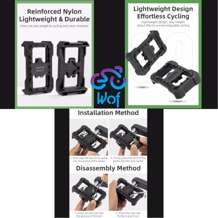 ROCKBROS MTB21-SPD Adapter Pedal Cleat Sepeda MTB Flat Cliples Adaptor