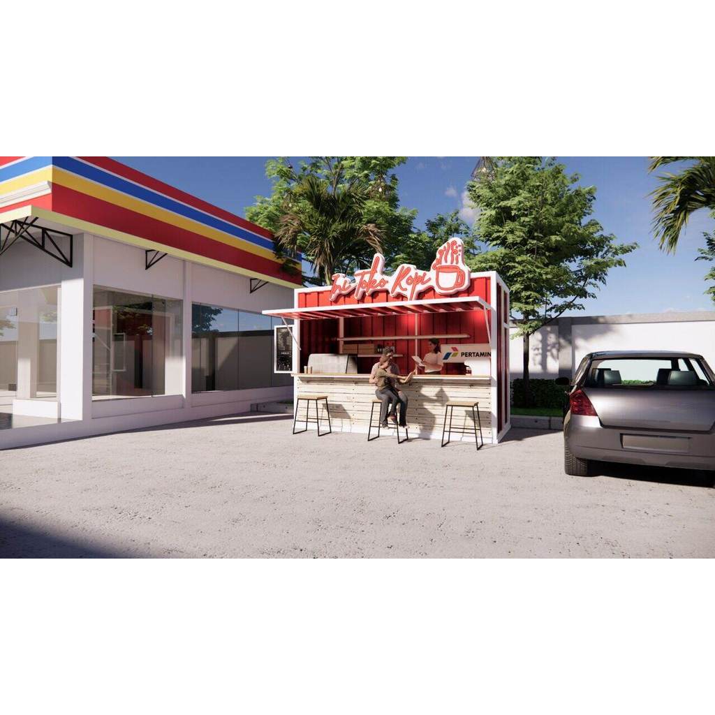 Ready Booth Container cafe 3x2 custom