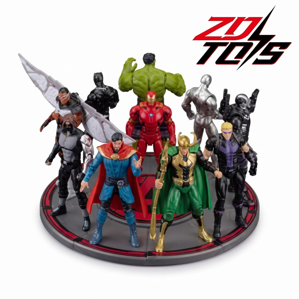 ZD Toys Action Figure Marvel Avengers 4 INCH Varian Mix Iron Man Hulk Black Panther Loki Vision Kill