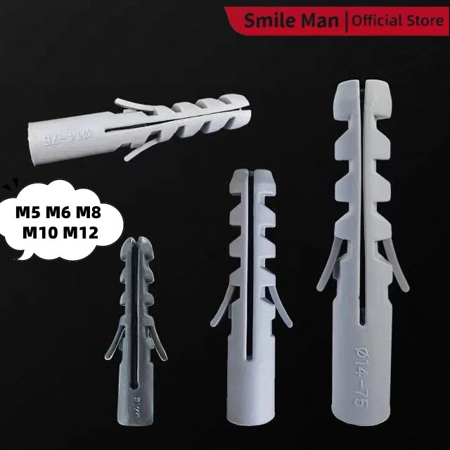 Wall Plug Nylon Fisher Fiser S5 S6 S8 S10 S12 Abu abu Merk IMUNDEX Angkur Tembok