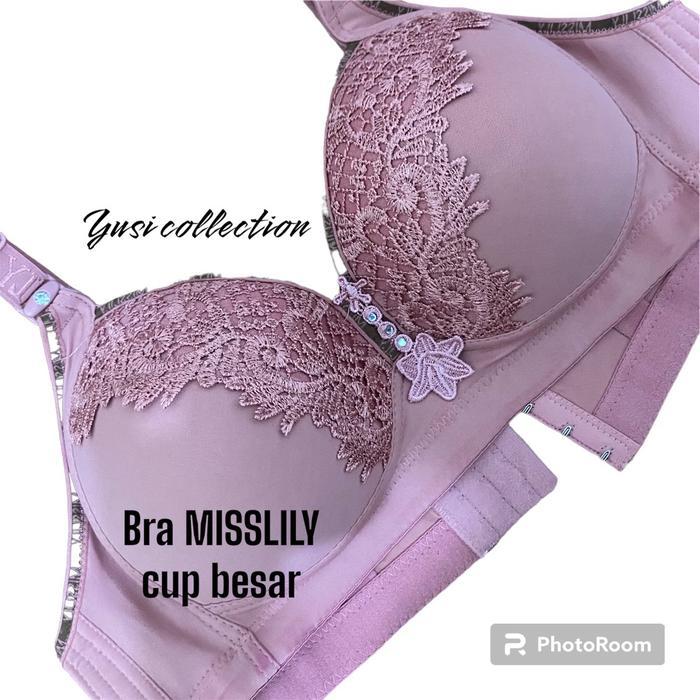 ISI 3 & 2BRA MISSLILY cup C-D besar ukuran sampai 48 1136 107 Bh Wanita Busa Tipis - 4PCS BRA, 38
