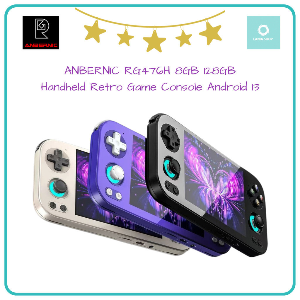 ANBERNIC RG476H 8GB 128GB Handheld Game Console Android 13 4.7 Inch Touchscreen 120Hz Portable Retro