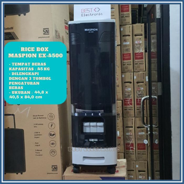 Maspion Rice Box Tempat Penyimpanan Beras 45KG EX-4500 EX 4500 EX4500 - Tanpa Bubble