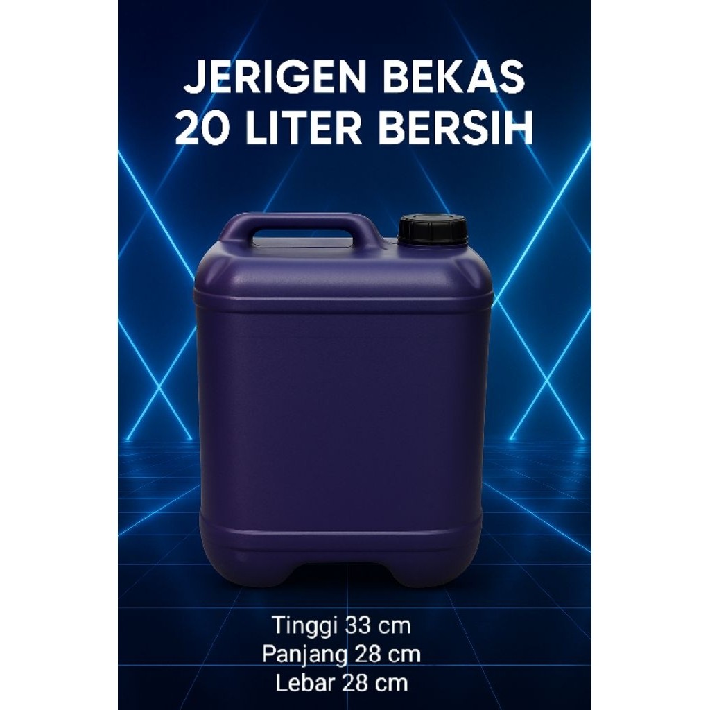 Jerigen 20 Liter Biru Kotak eks Industri kompan bensin/solar
