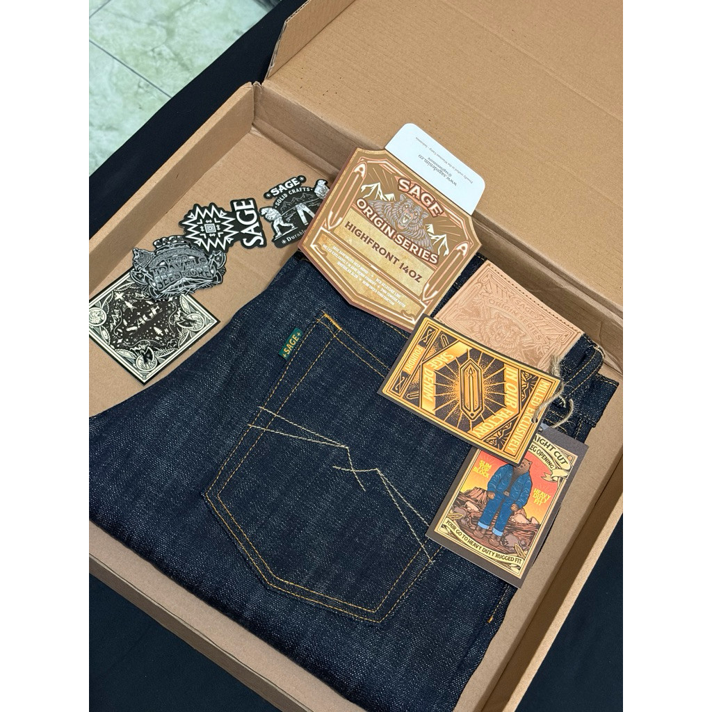 Sage Denim Origin Series Highfront 14oz