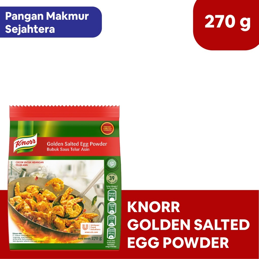 

KNORR - BUMBU TELUR ASIN / GOLDEN SALTED EGG POWDER / NO MSG - 270GR