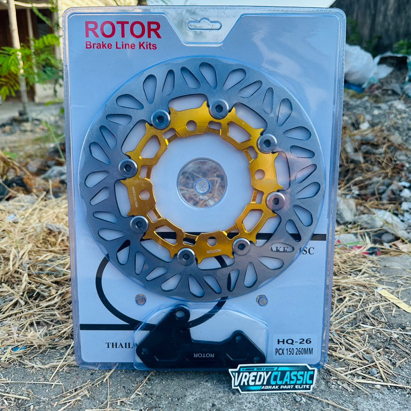cakram PCX 150 FLOATING disc cakram depan pcx 150 SET BRAKET by ROTOR THAILAND
