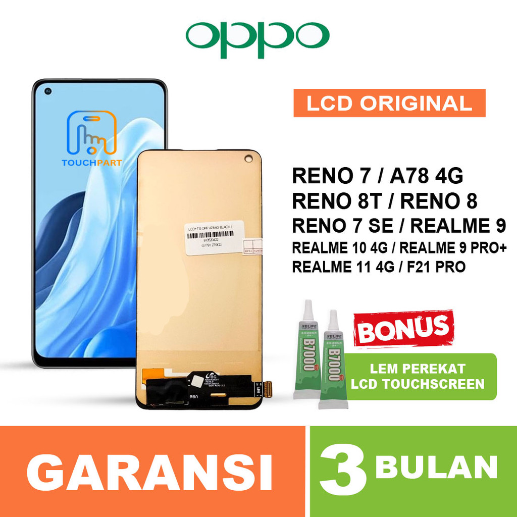 LCD Touchscreen Reno 7 4G/5G A78 4G Reno 8T Reno 8 4G/5G Reno 7 SE Realme 9 Realme 10 4G Realme 9 Pr