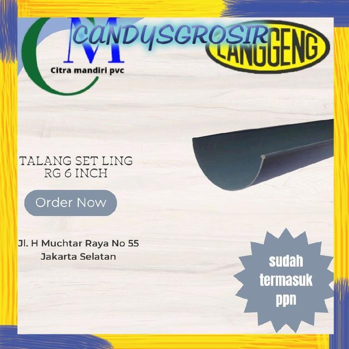 Talang Setengah Lingkaran RG 6 Talang Oval Lentur 6 Inch PVC 4 Meter Langgeng