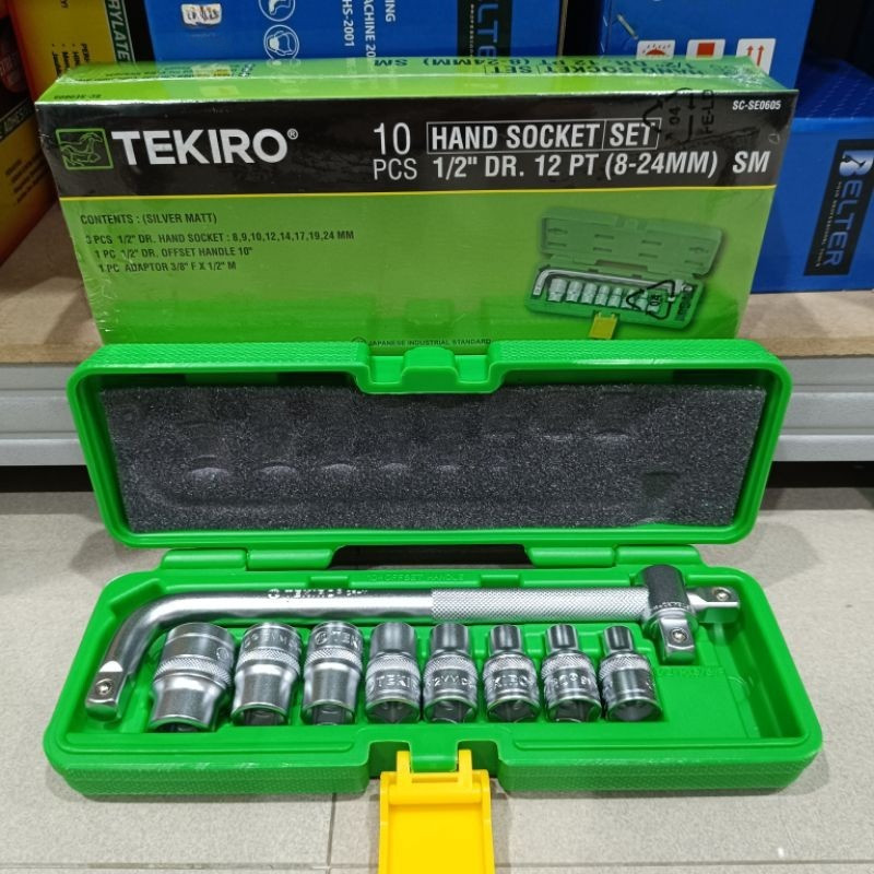 ORIGIN Kunci Sok Set Tekiro 8-24mm 10pcs / Kunci Sok Set Tekiro 10pcs Kunci Sok Tekiro Box Plastik