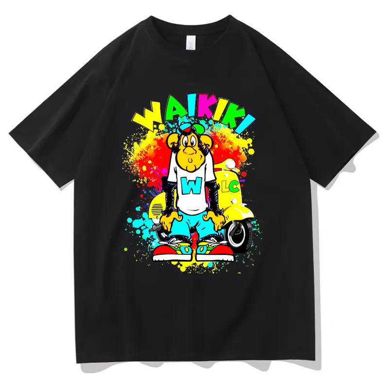 Musim panas baru Kaos Lucu dari katun murni untuk pria dan wanita dengan cetakan sepeda listrik modi