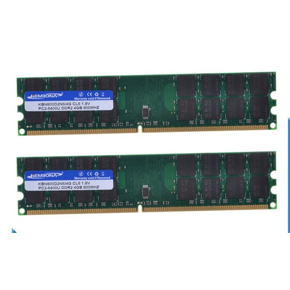 KEMBONA RAM DESKTOP PC DDR2 800Mhz 8GB (KIT of 2x4gb) ddr2 8g kit PC2-6400 only for A-M-D motherboar