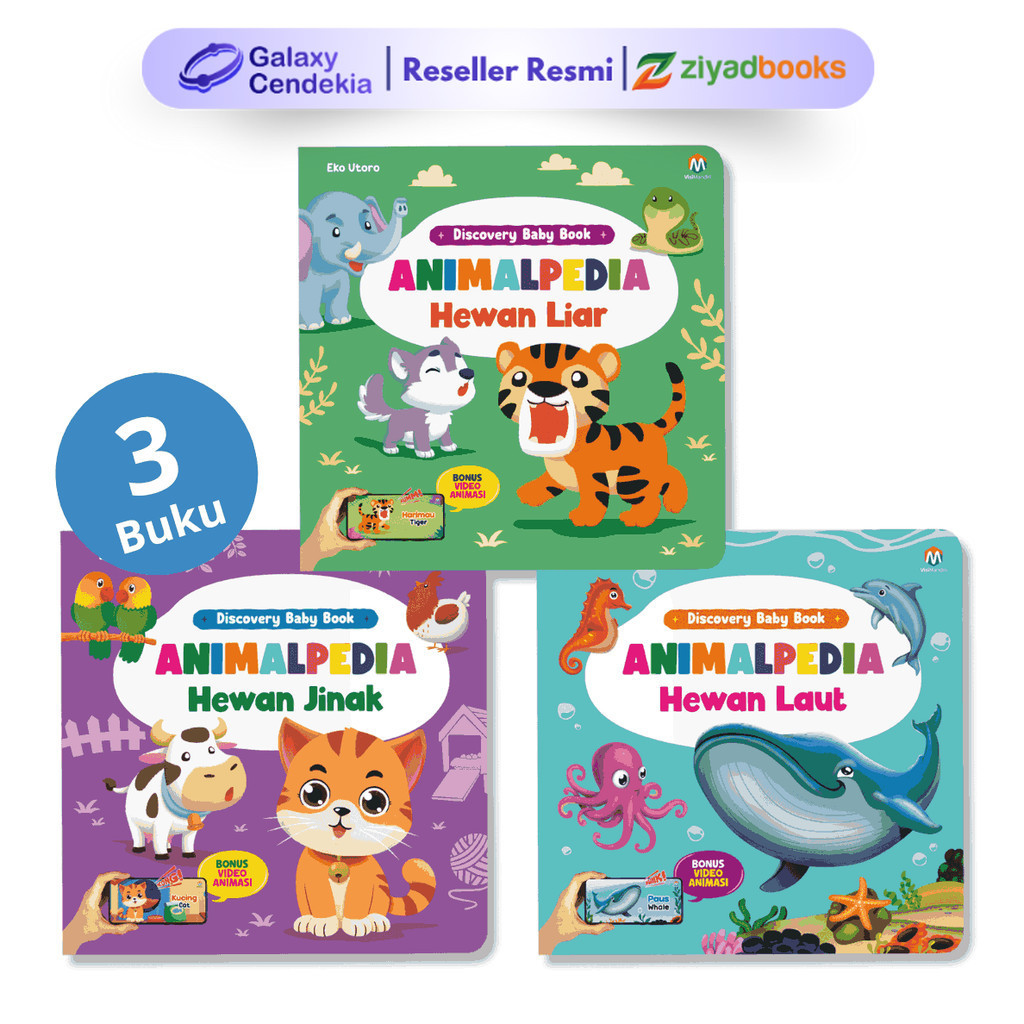 Ziyadbooks Buku Discovery Animalpedia Edukasi Cerita Anak Bayi Bergambar 0 6 12 Bulan 1 2 Tahun Tk