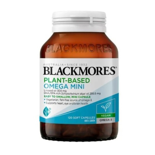 Blackmores Vegan Omega-3 Oil 120 Mini Capsules - Original Australia
