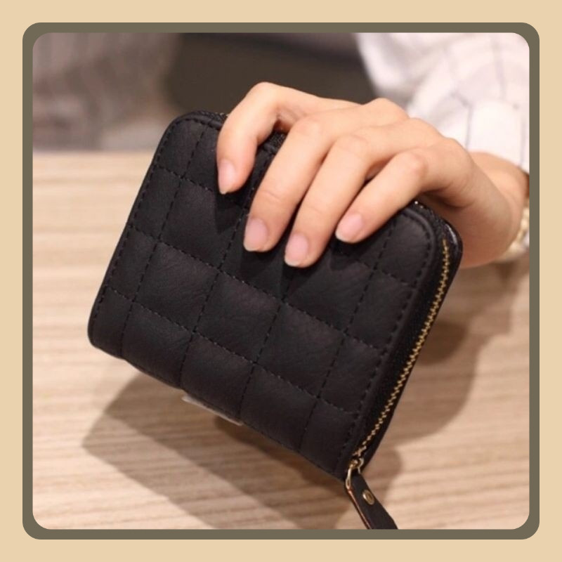 Dompet Cewek Mini Style Korea (Best Seller) | Dompet Lipat Wanita Elegant + Resleting Koin & COD



