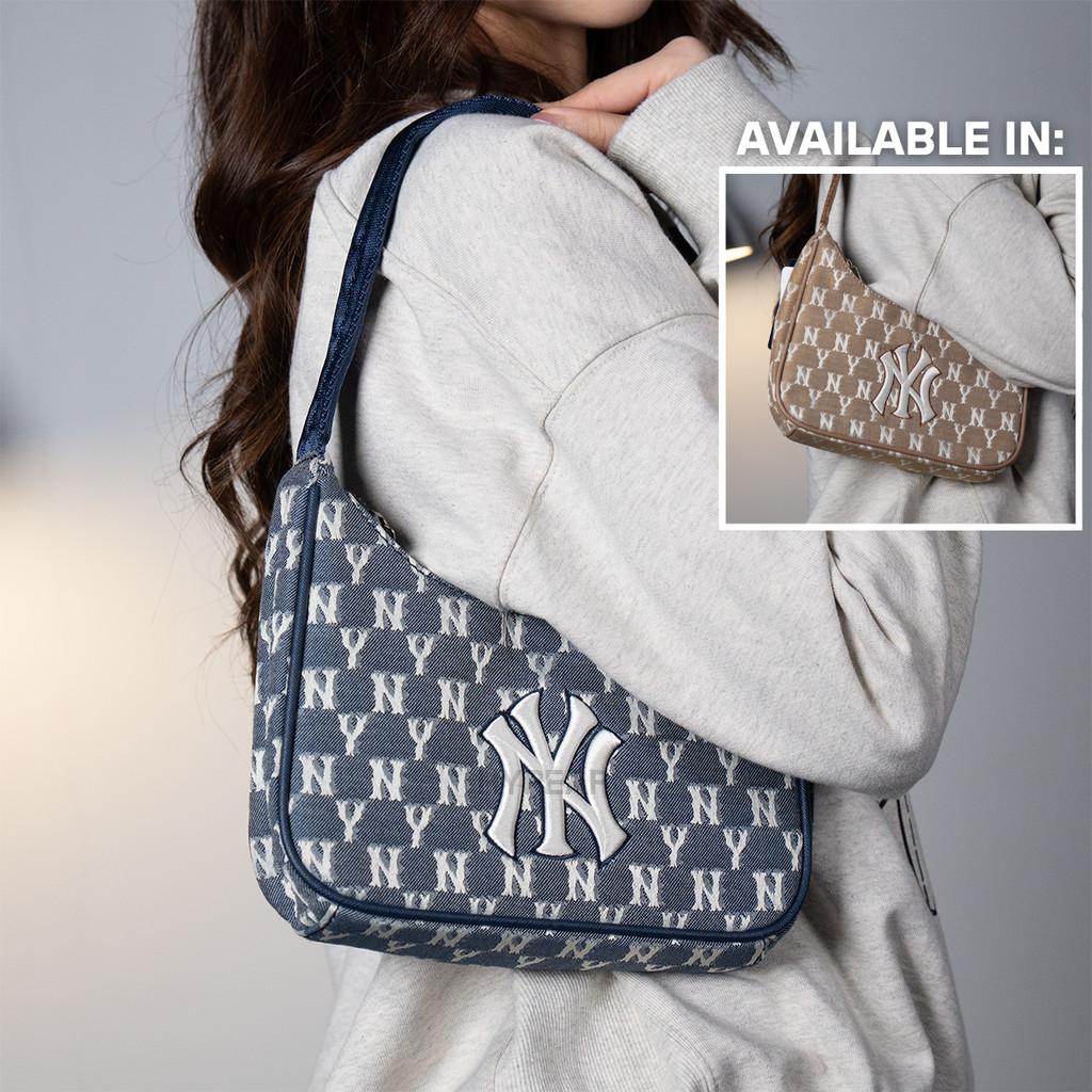 MLB New York Yankees Monogram Hobo Bag Authentic / Tas Bahu MLB Original