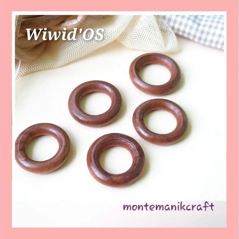 MANIK (8 bj) RING KAYU 2,5 CM MK029 MONTEMANIK CRAFT