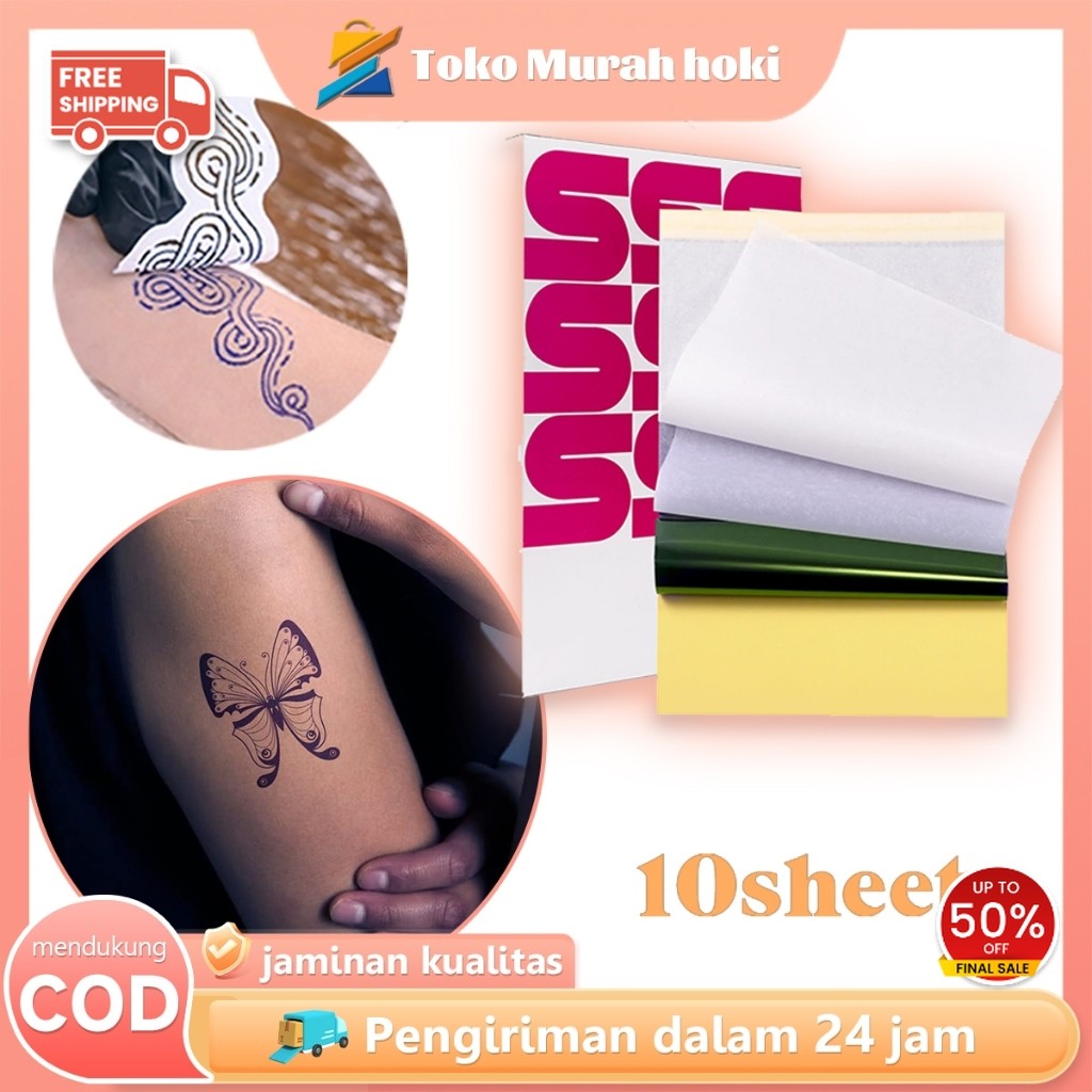 Kertas Karbon Tattoo 10pcs Kertas Transfer Tattoo Paper Spirit Stencil Thermal Tattoo Paper