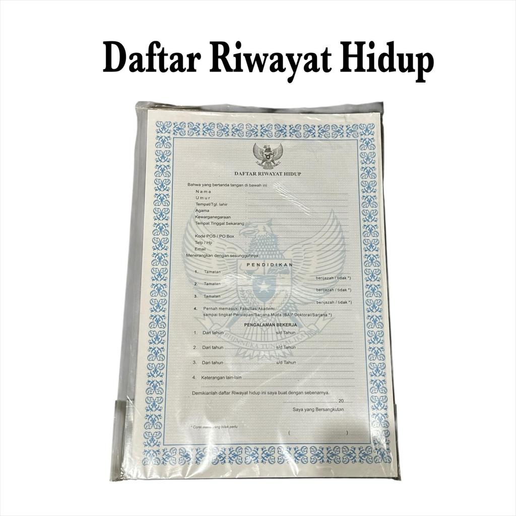Daftar Riwayat Hidup /  Kertas Riwayat Hidup (Pak)