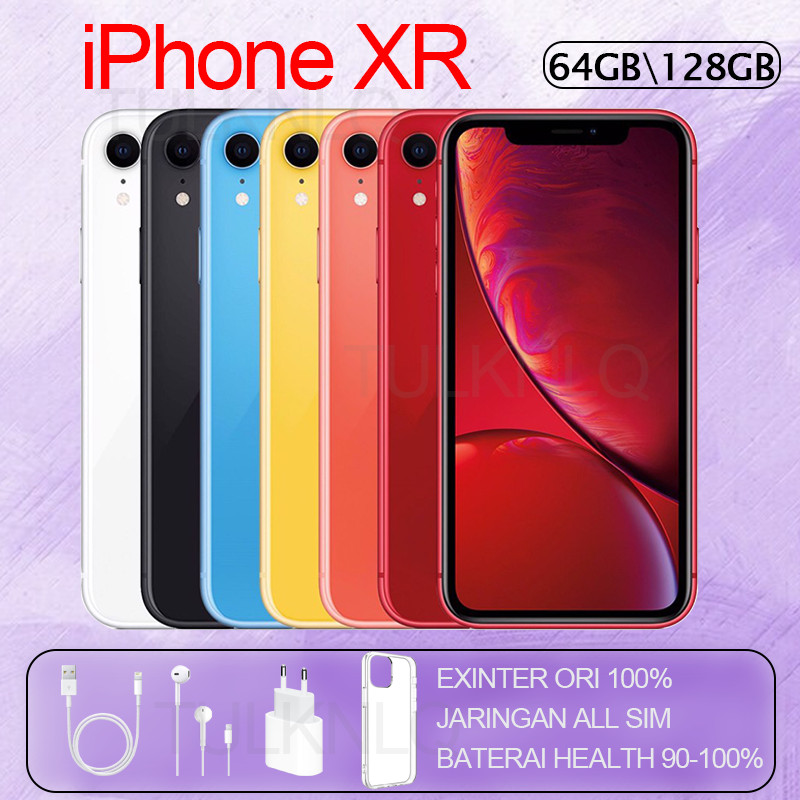 APPLE iPhone XR 64GB/128GB Full Set Second Inter Mulus 100% Original Garansi  like new