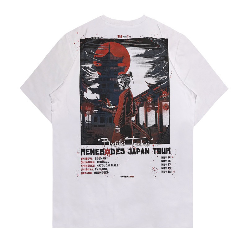 XtremeMerch 510 "Japan Tour" (White Version) Oversized Kaos 100% Original Tshirt