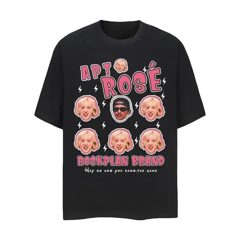 APT Rosie Bruno Mars Cotton T-shirt Uni Women Men Short Sleeve Casual Daily Fan Essentials Tops Albu