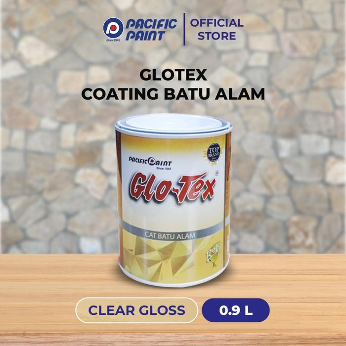 Glotex Coating Batu Alam-Cat Permukaan Batu Alam-CLEAR GLOSS-0.9liter - CLEAR GLOSS, Standar