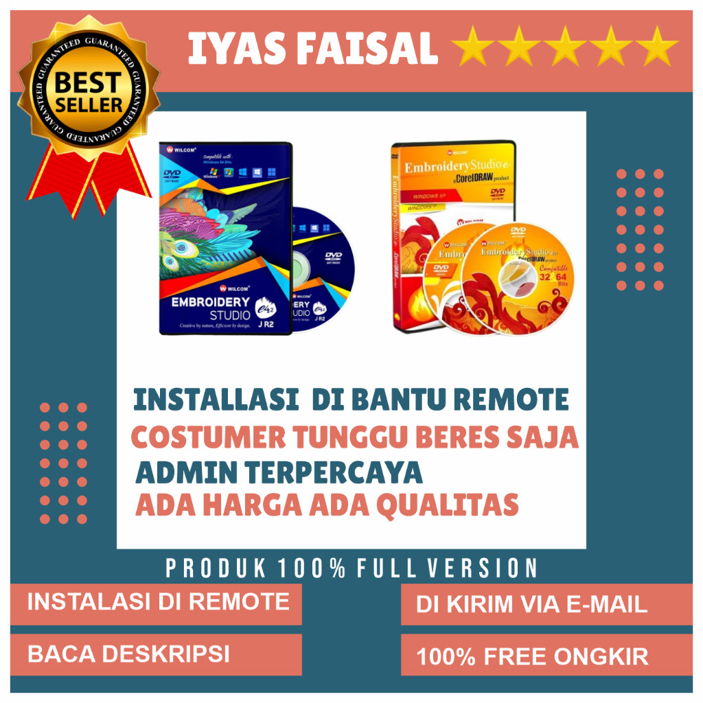 Jasa Install Wilcom Embroidery Studio E2 E4 Mesin Bordir FREE instalasi